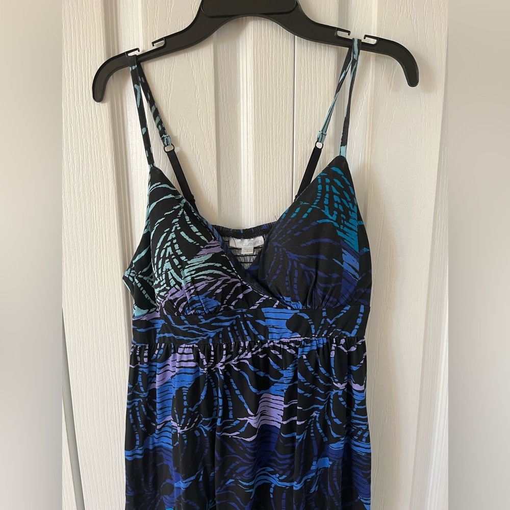 Currants Tropical Print Maxi Dress